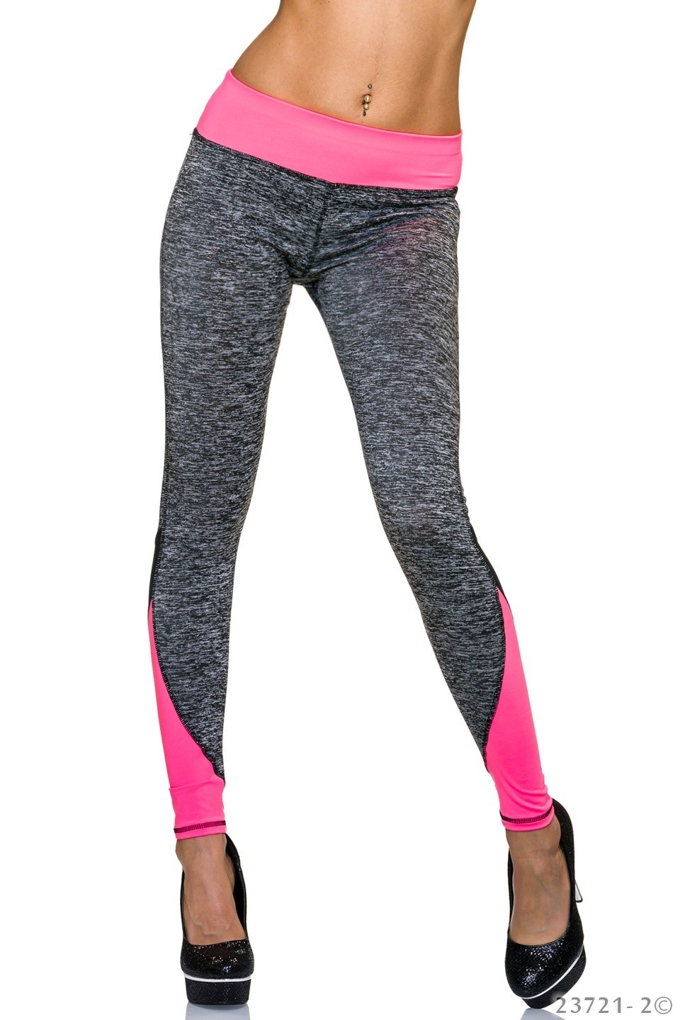 Joggingpants Gray - Neon-Rosa