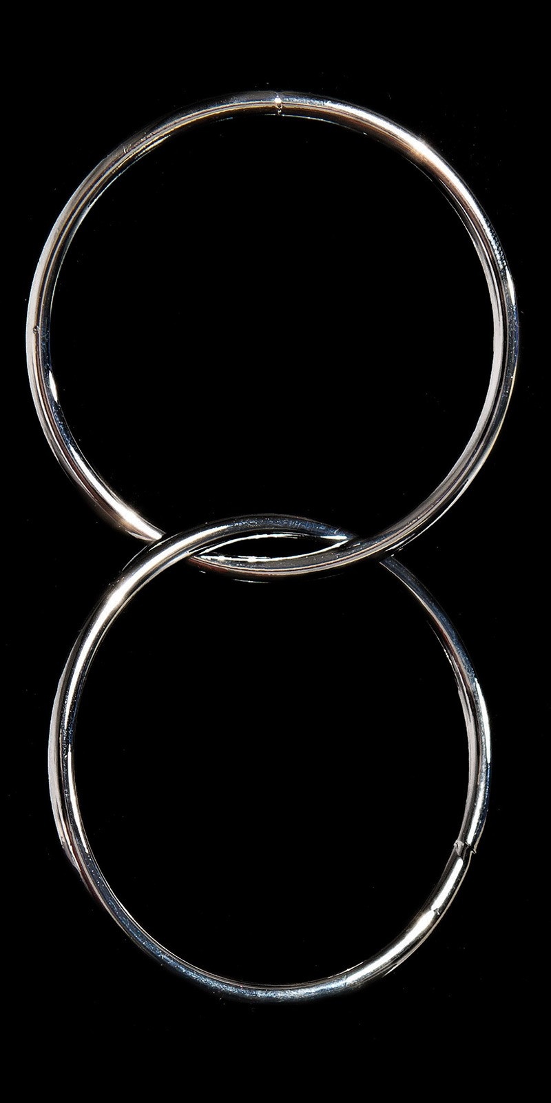 Trendy oorbellen in ring optiek zilver