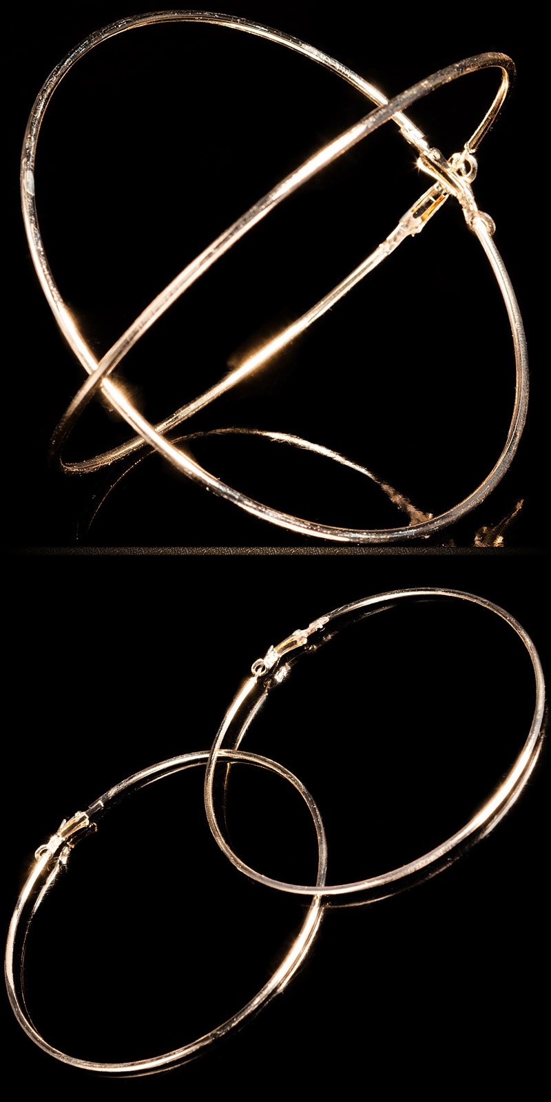 Sexy ring-oorbellen goud