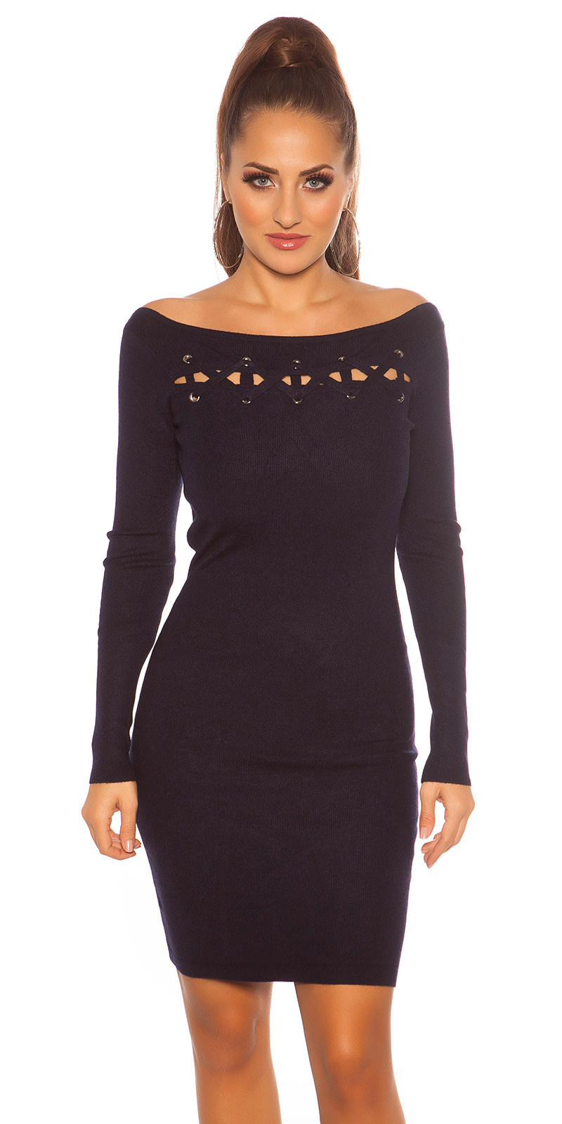 Knitted dress Navy Cosmoda Collection