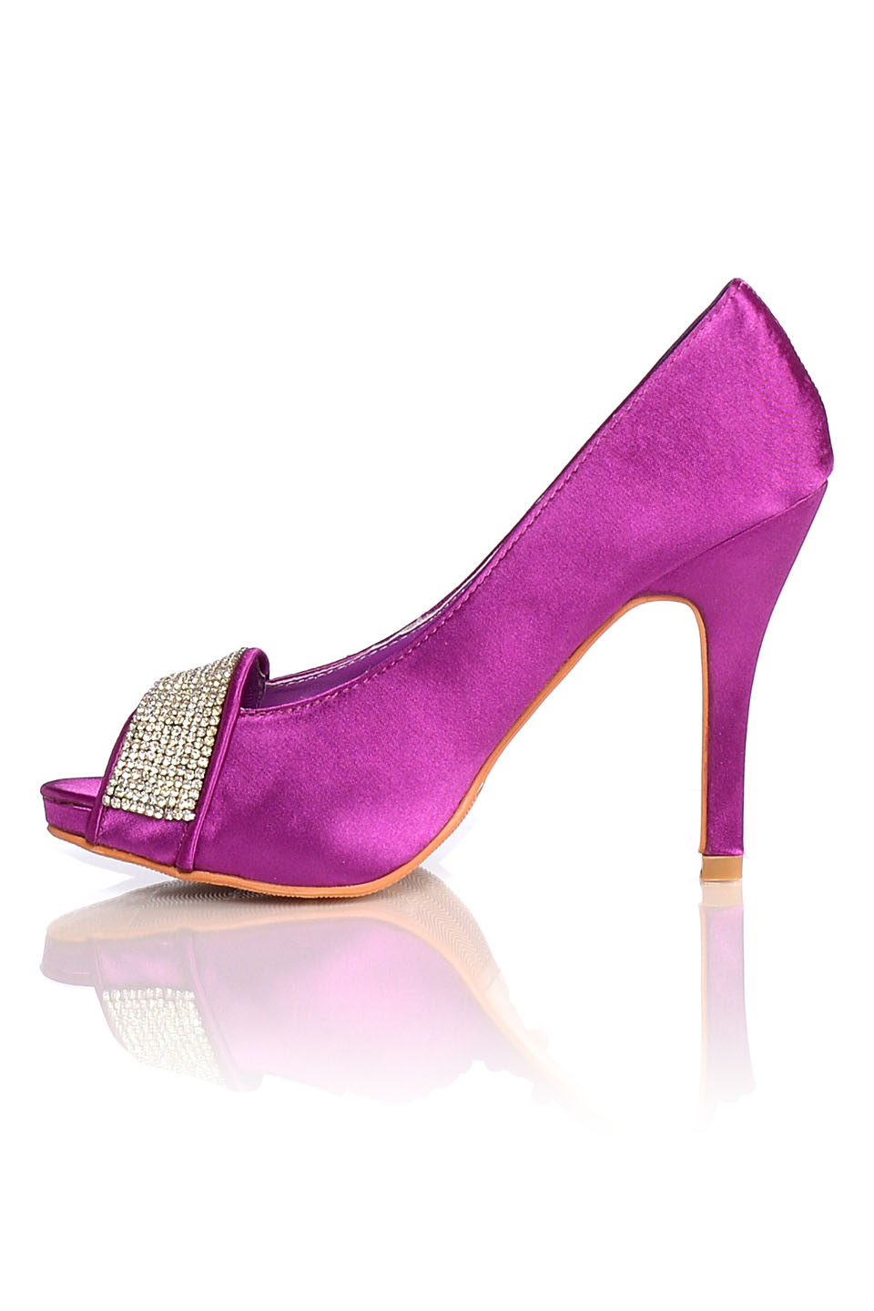 Satin Evening Shoes - Pumps Purple