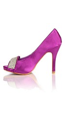 Satin Evening Shoes / Pumps Purple