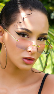 rimless lightly tinted summer glasses Pink
