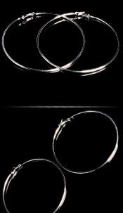 Sexy ring-oorbellen zilver