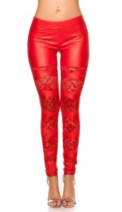 Sexy KouCla Leggins with lace Red