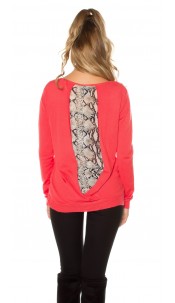 2in1 sweater Wrap Look at the back Coral
