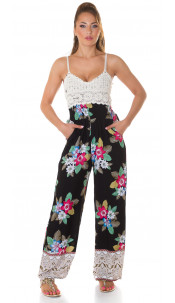 Trendy boho look Jumpsuit with pockets Black