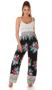 Trendy Boho look Jumpsuit with pockets Black