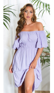 Musthave off-shoulder Mididress Lilac