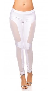 Sexy KouCla leggings with net-applications White