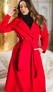 Musthave mantel met knopen rood