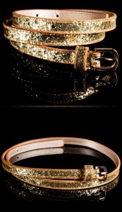 Trendy belt with glitter Gold
