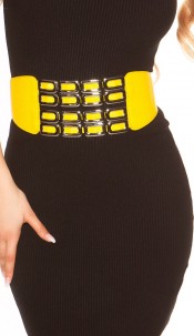 waist belt with eyelets Yellow