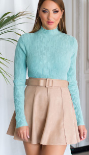 Cozy col sweater-trui groen