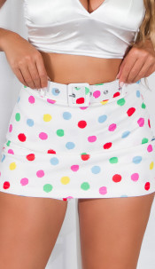 SKORTS WITH DOTS AND BELT