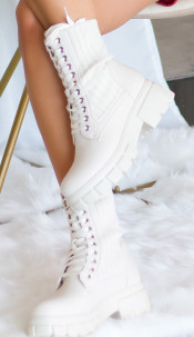 Trendy Fashionista ancle boots Cream