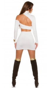 Sexy KouCla mini dress with Sexy back White